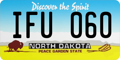 ND license plate IFU060