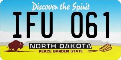 ND license plate IFU061