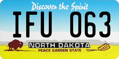ND license plate IFU063