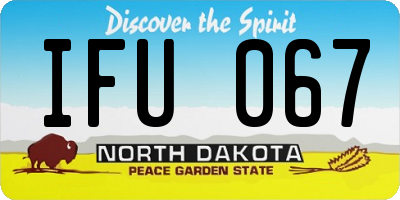 ND license plate IFU067