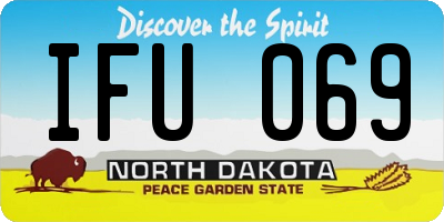 ND license plate IFU069