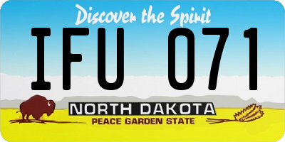 ND license plate IFU071