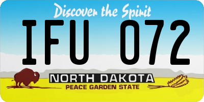 ND license plate IFU072