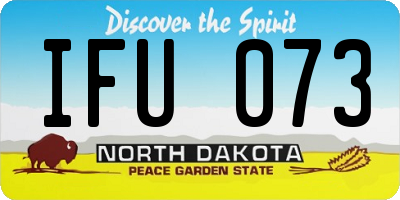ND license plate IFU073