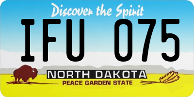 ND license plate IFU075