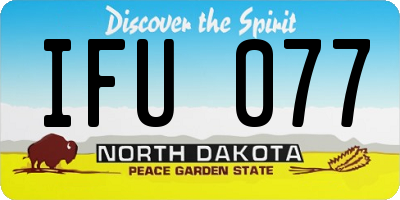 ND license plate IFU077