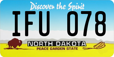 ND license plate IFU078