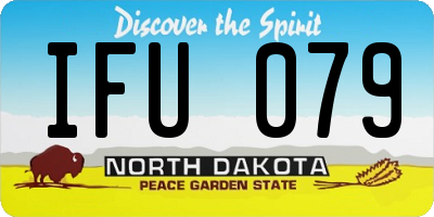 ND license plate IFU079