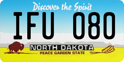 ND license plate IFU080