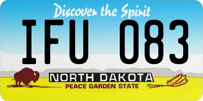ND license plate IFU083