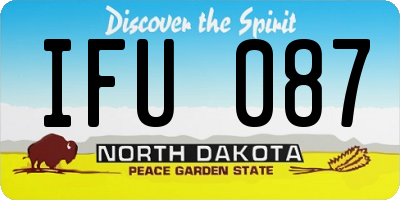 ND license plate IFU087