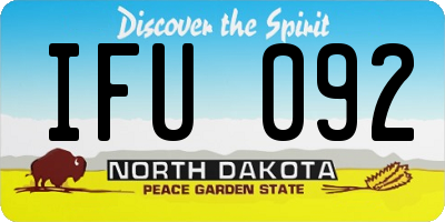 ND license plate IFU092