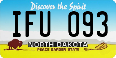 ND license plate IFU093