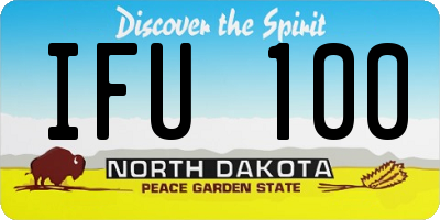 ND license plate IFU100