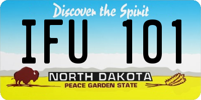 ND license plate IFU101