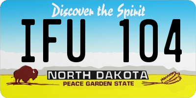 ND license plate IFU104