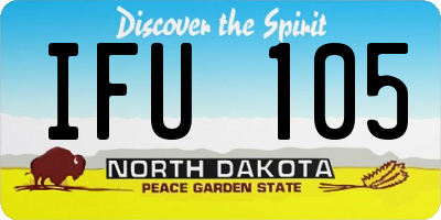 ND license plate IFU105