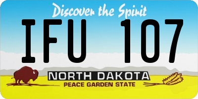 ND license plate IFU107