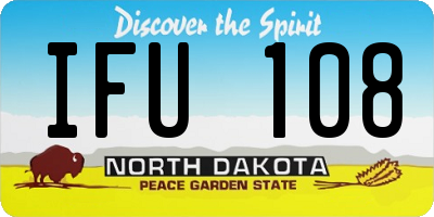 ND license plate IFU108