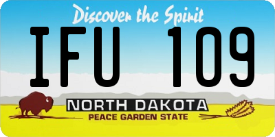 ND license plate IFU109