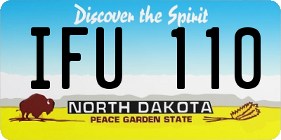 ND license plate IFU110
