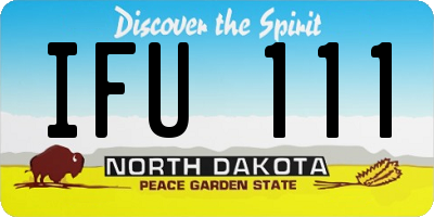 ND license plate IFU111