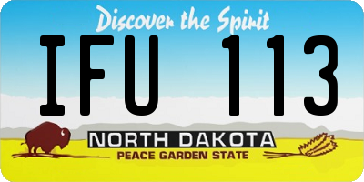 ND license plate IFU113