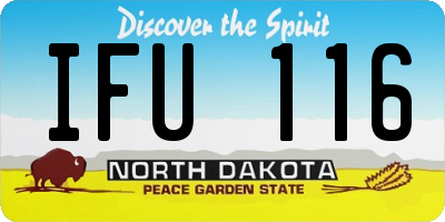 ND license plate IFU116