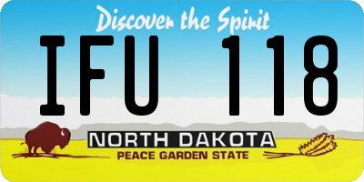 ND license plate IFU118