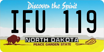 ND license plate IFU119