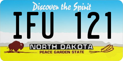 ND license plate IFU121