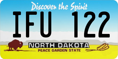 ND license plate IFU122