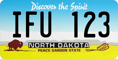 ND license plate IFU123