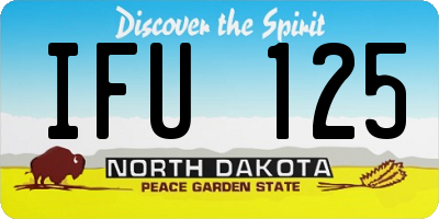 ND license plate IFU125