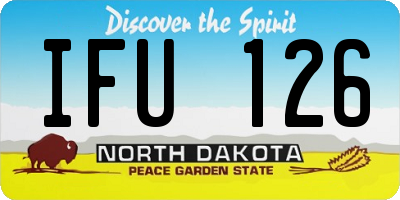 ND license plate IFU126