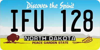 ND license plate IFU128