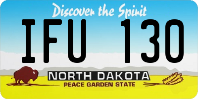 ND license plate IFU130