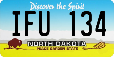 ND license plate IFU134