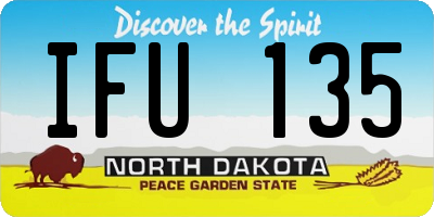 ND license plate IFU135