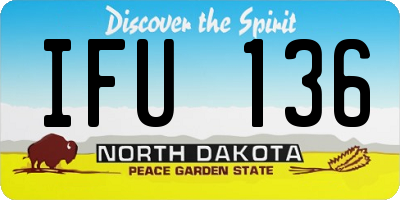 ND license plate IFU136