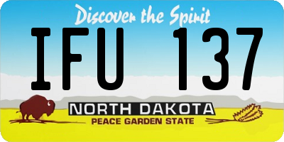 ND license plate IFU137