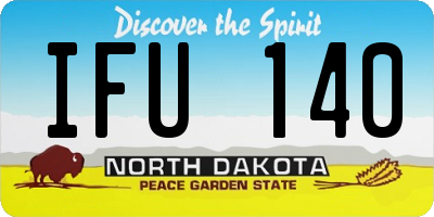 ND license plate IFU140