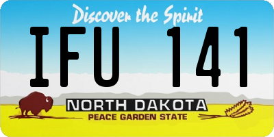 ND license plate IFU141