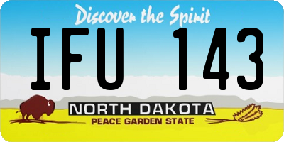 ND license plate IFU143