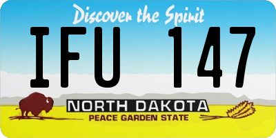 ND license plate IFU147