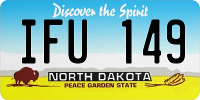 ND license plate IFU149
