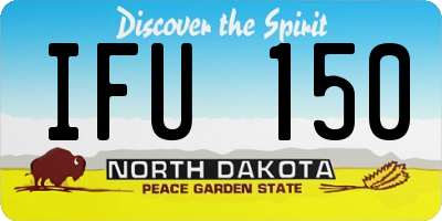 ND license plate IFU150