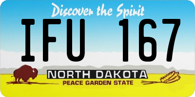 ND license plate IFU167