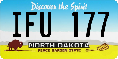 ND license plate IFU177