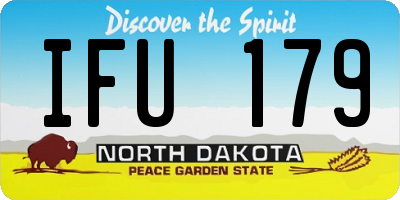 ND license plate IFU179